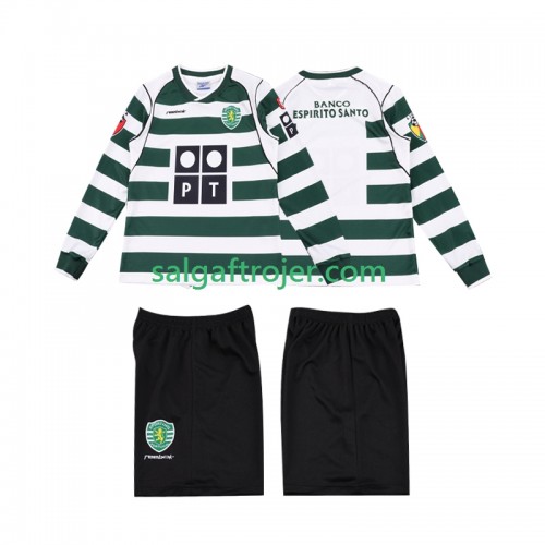 Sporting Lissabon 2001 2003 Fodboldtrøjer Børn Retro Hjemmebanesæt Langærmet Sporting Lissabon 2001 2003 Fodboldtrøjer Børn Retro Hjemmebanesæt Langærmet